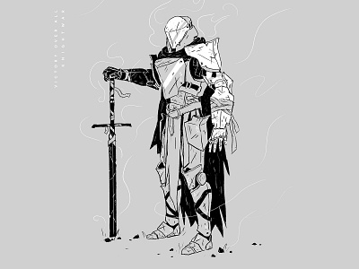 Knight Character Concept — Personal Project armor armour battle character concept game gamedev handdrawn illustration knight photoshop sword