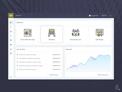 Oti Cms-Business Dashboard admin cms dark dashboard stats
