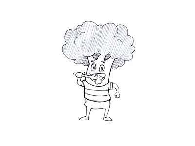 Broccoli Cartoon Character Sketch cartoon cartoon sketch character character sketch concept design draw drawing hand concept koncept pencil pencil sketch sketch sketch design sketching