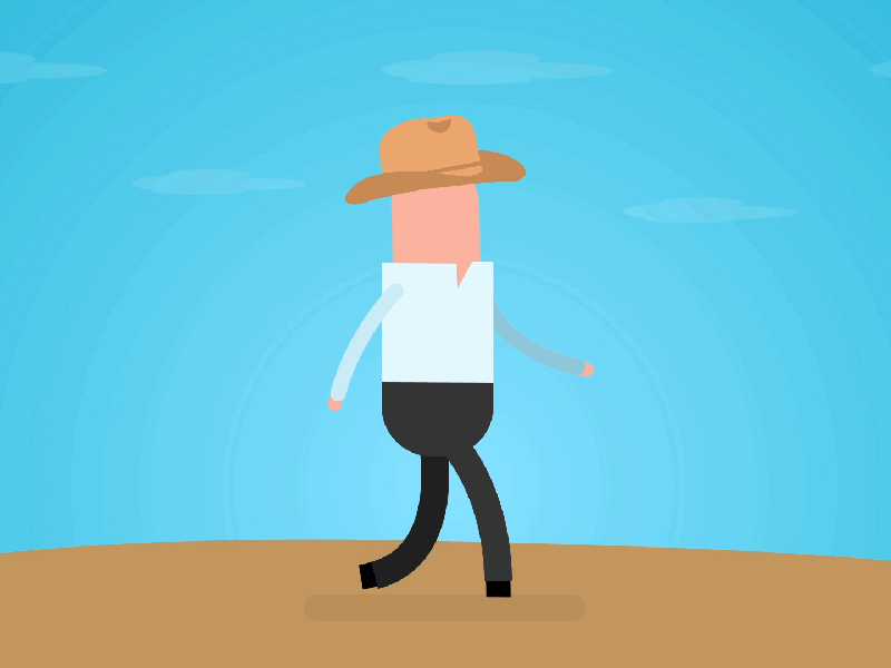 Cowboy animation animation 2d cowboy man walk cycle walkcycle walking cycle