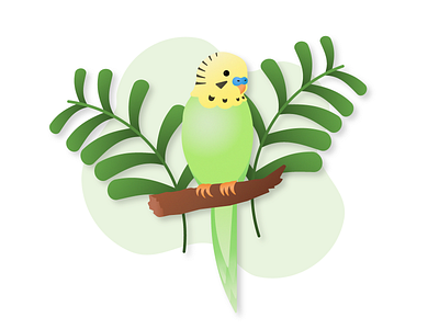 Parakeeeeet animal bird gradients green illustration parakeet pet