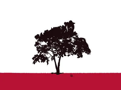 Tree Study #1 cali minimalist negative space silhouette tree tree stuff