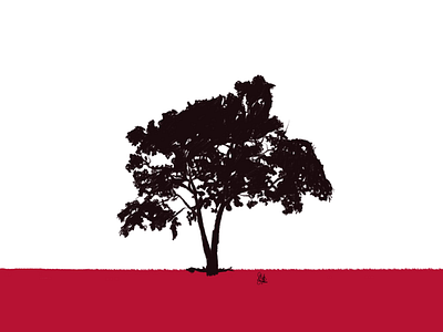 Tree Study #1 cali minimalist negative space silhouette tree tree stuff