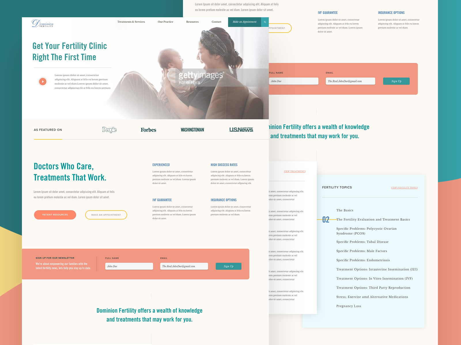 Example of Fertility Website Concept