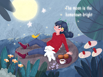 Mid-Autumn Festival moon ui 插图 秋季 设计