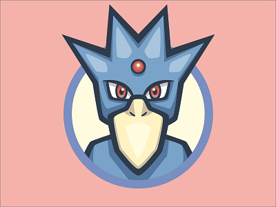 055 Golduck badge collection golduck icon illustration kanto logo mascot patch pokédex pokémon series