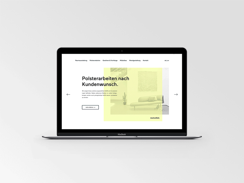 Animation Website Raumunikat animation design flinto frontpage minimal sketch stages ui webdesign website