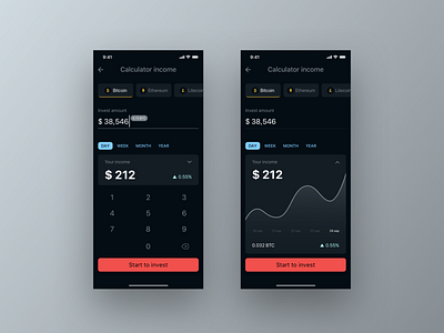 UI Daily, #004 – Calculator app design flat typography ui ux