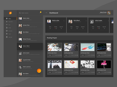 Dashboard concept clean creative dark theme dashboard design layout logo marketing modern sketch ui uiux web