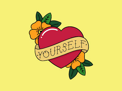 Love Yourself design drawn type floral flower hand drawn hand lettering heart illustration letter lettered lettering letters quote tattoo type typography
