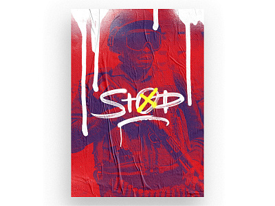 Stop calligraphy details illustration lettering textures