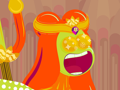 Nima: The Swamp Nymph 2d flat art 2d graphics bright colorful creature excited frog illustration magical mistery nymph portal protector vector