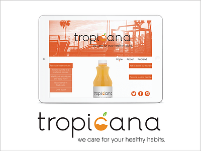 Tropicana Dribble branding design logo rebranding ux