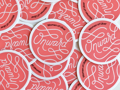 Onward design lettering sticker type typography women in tech