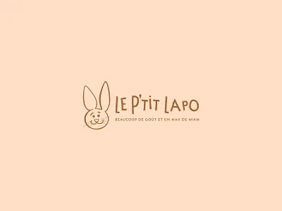 Cream Lapo branding food kids logo rabbit typography
