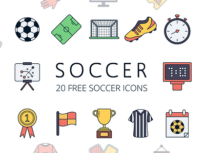 Soccer Vector Free Icon Set design free freebie graphics icons soccer typography vector