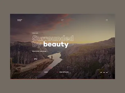 Surrounded by Beauty clean design icon minimalistic photography portfolio portugal simple type ui ux video background web website