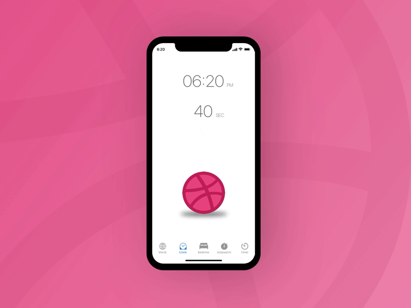 Clock App animation dribbble uidesign