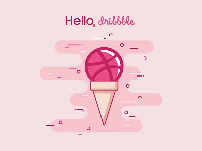Hello Dribbble! This Logo My First Shot debut design first design flat icon logo logo design shot logo simple design vector
