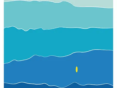 Oceans abstract blue design flat design gradient graphic design illustration layers minimal ocean oceanic sea surf water wave waves
