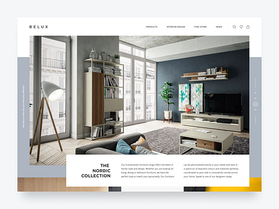 Belux Luxury Furniture Store clean ecommerce furniture homepage interior design landing luxury minimal modern product shop simple site store studio typogaphy ui ux web design website