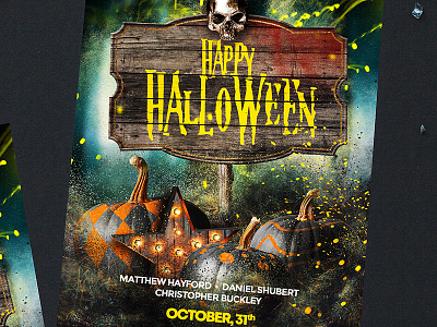 Halloween Night Party club club flyer club night club party creative flyer bundle flyer design halloween halloween bash halloween carnival halloween flyer horror house night club night life night out party print pumpkin skull