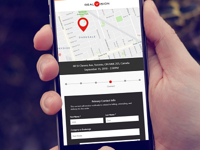 Real.Vision Mobile booking digital flow map mobile product responsive ui ui design ux xd