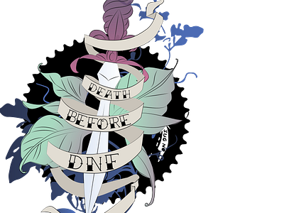 Death Before DNF cycling graphic illustration tattoo