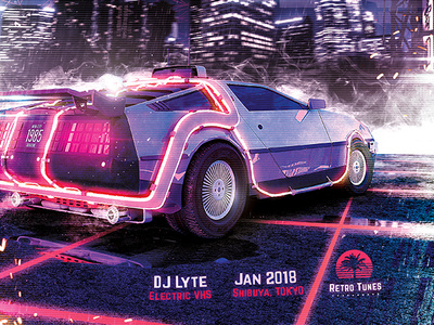 Synthwave Flyer v1 - Neon City Retrowave Poster Template 1980s 80s cyberpunk electro event flashback flyer futurewave gaming movies music neon outrun poster retro retrogaming retrowave flyer sci fi synthwave