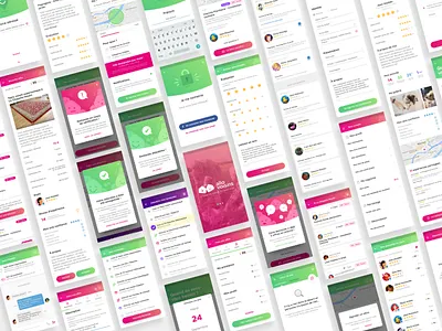 Allovoisins branding identity illustration logo mobile product ui