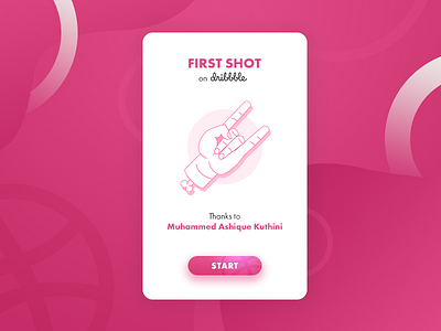 Hello Dribbble first first shot hand hello illustration invite metal