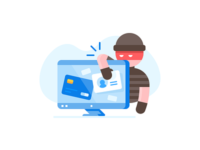 Credit Karma: Identity Monitoring breach credit design identity illustration thief ui