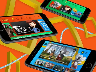 Nat Geo Kids blinky bill handset interface iphone kids kids interface nat geo nat geo kids sketch ui ux video player visual design