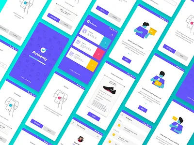 Authenty Mobile app android app authentication branding clean design illustration simple ui ux