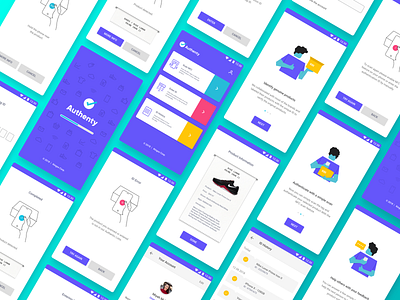 Authenty Mobile app android app authentication branding clean design illustration simple ui ux