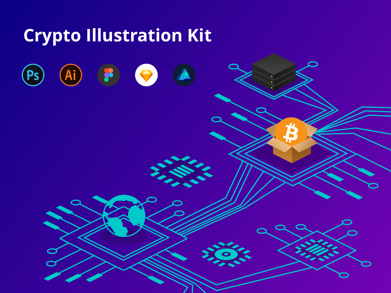 Crypto Illustration Kit by Rengised on Dribbble
