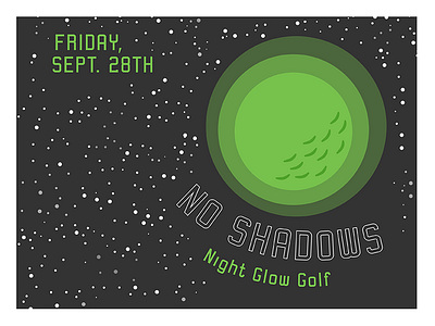 Glow Golf event event artwork flier flyer glow golf golf golf event golfing illustration night golf