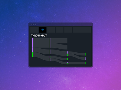 Throughput chart gradient screen simple