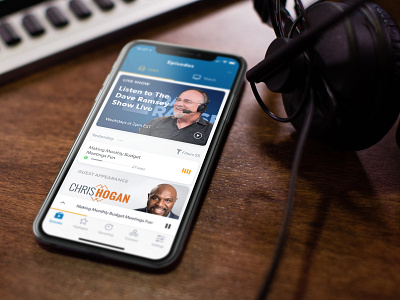 Dave Ramsey Show app UI refresh android audio finance ios media money network player podcast ramsey show ui ux video