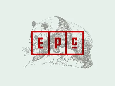 Daily Logo Challenge: Day 3 - E.P.C. Logo brand conservation dailylogochallenge design endangered illustration logo panda vector