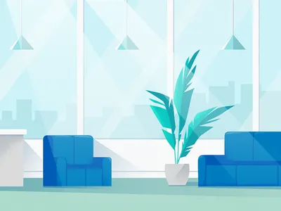 On-site Office Design environment design illustration motion design