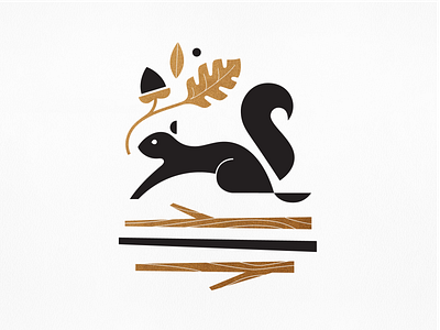 F A L L (1 of 4) acorn animal autumn black branches bronze fall illustration leaf leaves poster season silkscreen squirrel