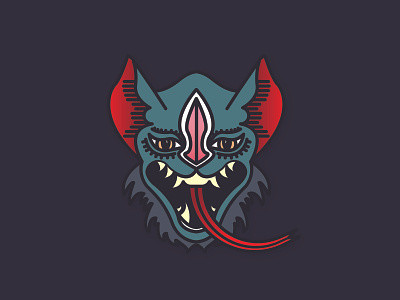 Bat badge bat design dribbble sticker vampire