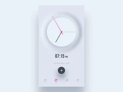Clock App Design concept clock app concept ios ui design