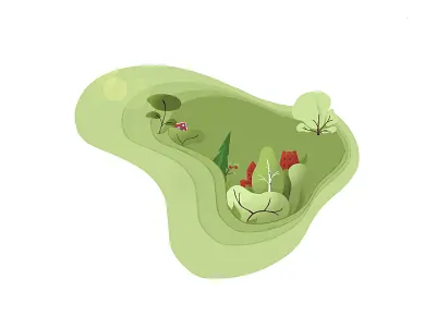 Small Country berry castle country illustrator lithuania procreate app skecth tree