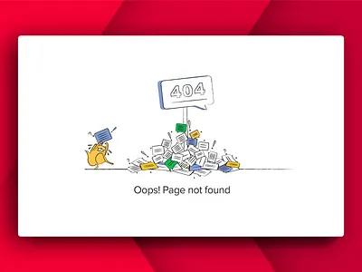 Error page desktop error graphic illustration page web website