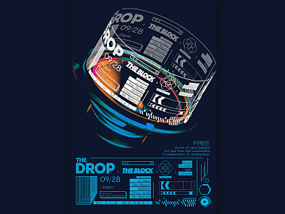 The Drop x Logiclub & Multiplicity D&AD art direction club dance graphic graphic design music poster