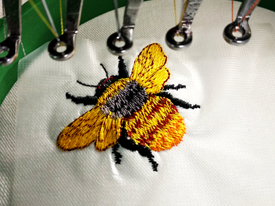 Bumble-bee embroidery