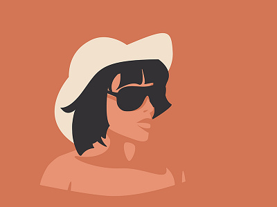 After Reading flat glasses illustration portrait sun glasses