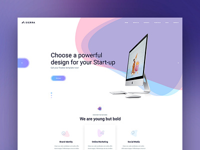 Sierra - Free template created for Colorlib.com creative design html5 modern psd template theme ui webdesign website wordpress